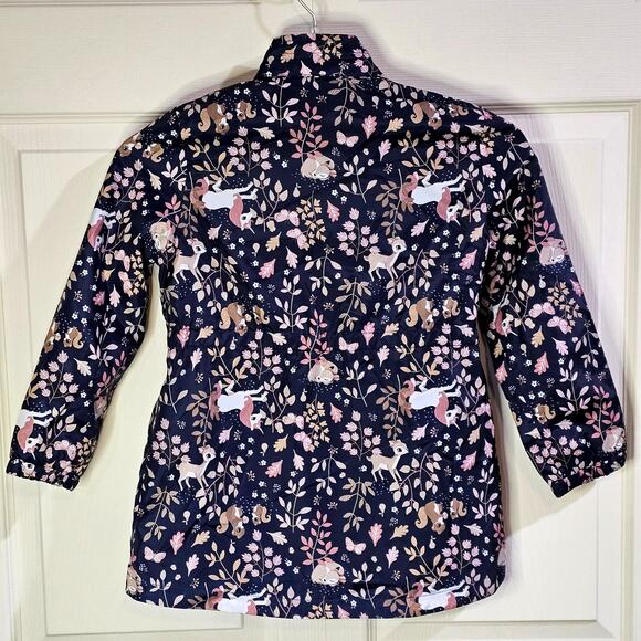 H&M Windbreaker Girls 6 Unicorn Forest Kawaii Fairycore Festival Gathered Waist - Picture 2 of 6